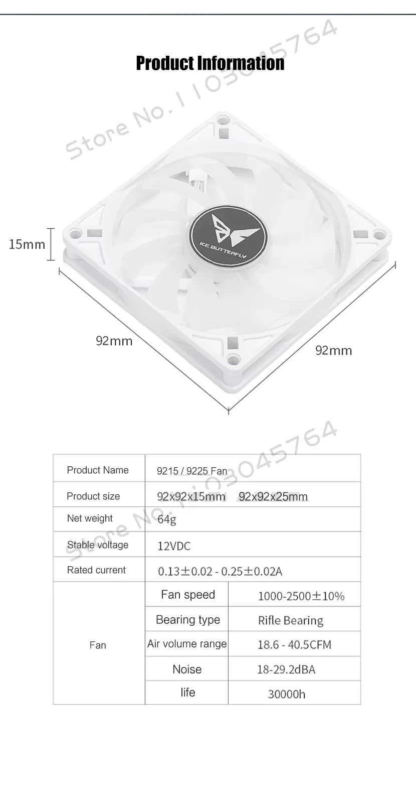 PC Cabinet RGB Fan 9cm Ultra-Thin 9215 9225 15mm 25mm Slim ITX Case Cooler Fans 5V 3Pin ARGB+ 4Pin PWM Control Black White