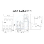 (10 pcs) KF128H KF128L KF128HL 5.0mm 5.08mm Screw PCB Terminal Block Double Row Double Layer High/Low AM128L 128H - 5.0 / 5.08