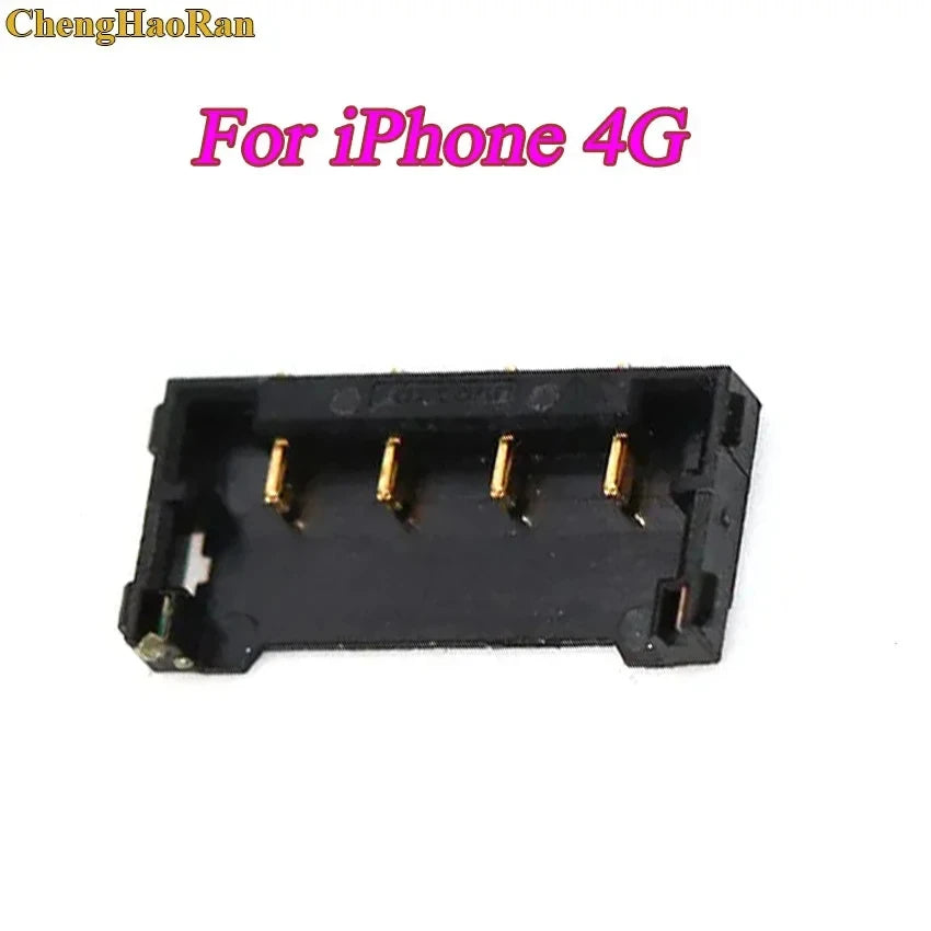 1PCS Battery FPC Plug Connector Battery Holder Clip Contact Replacement on Motherboard for Iphone 4  4G Iphone4  4pin