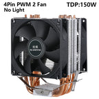 CPU Efficient Cooler Fan 90mm 4pin/PWM PC Tower Type Radiator 2/4/6 Heat Pipe Install LGA2011 X79 X99 115x 1200 1700 AMD AM3 AM4