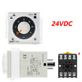 H3BA-N8H Industrial Timer Relay Solid State Time Delay Relay 1.2s‑300h AC 220V DC 24V Adjustable Analog Panel Mount Timer