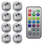 Wireless Adhesive LED Car Interior Ambient Light Remote Control Decor Auto Roof Foot Atmosphere Lamp Bicycle Tail Light