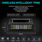 E-ACE K07 TPMS Solar Sensor Intelligence Wireless Tire Pressure Monitoring System Temperature Warning With 4 Sensors