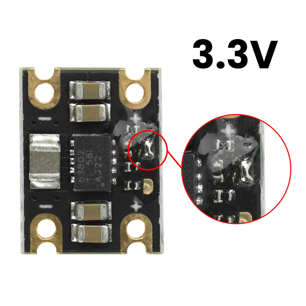 Mini Buck-Boost Converter Module TPS63802 DC 1.8-5.5V Input 3.3V 5V Output for DIY Projects and Power Banks