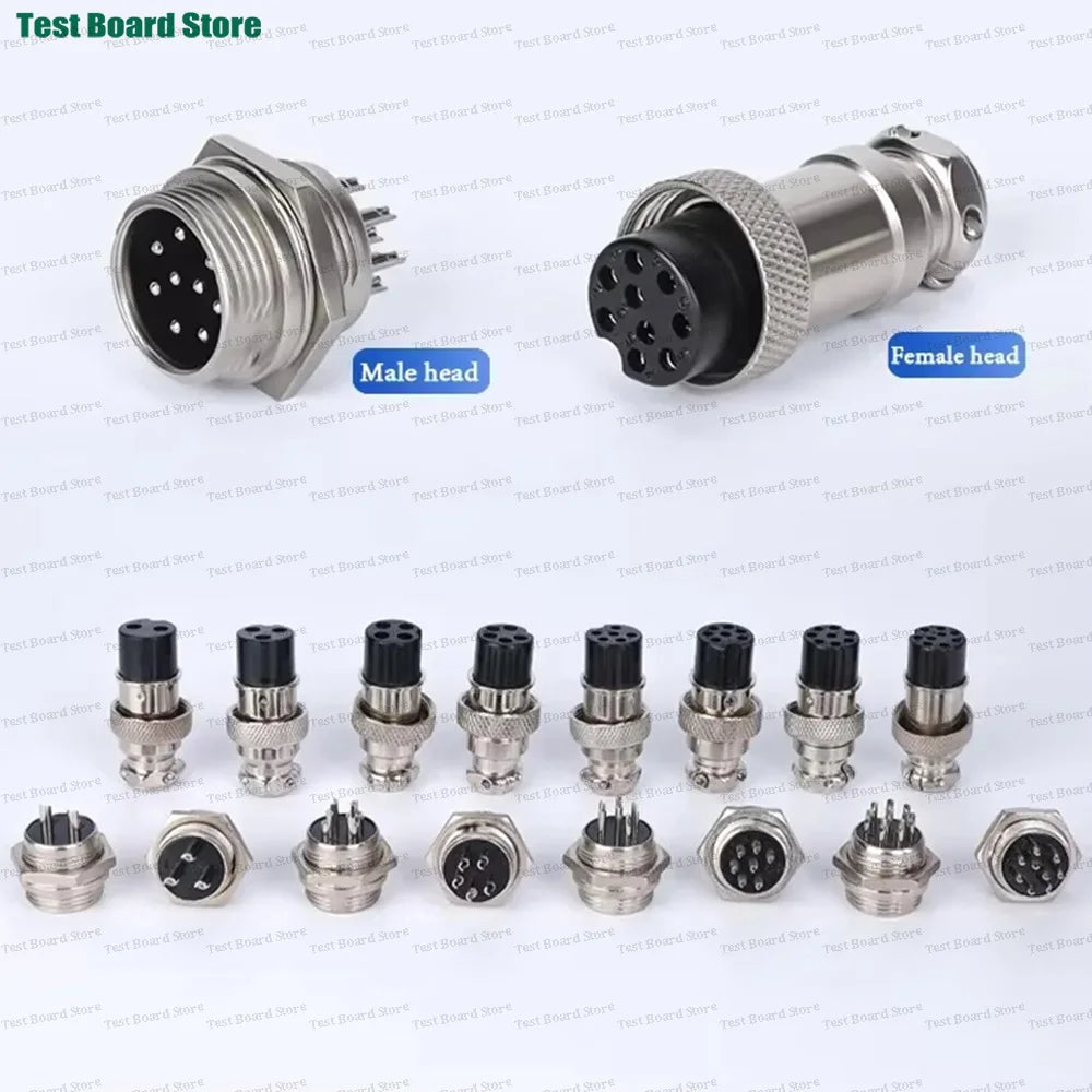 1/2/5Set GX20 Aviation Connector 2 3 4 5 6 7 8 9 10 12Pin Docking Aviation Male Female Plug Socket Waterproof Circular Connector