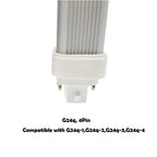 4pin G24Q 9W LED Horizontal PL Light Lamp G24q-1 G24q-3 PLC-18W PLC26W CFL Replacement CE RoHS 110V 220V 277V Plug Bulb Light