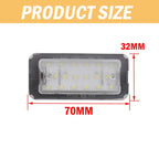 2x Fits For Fiat 500 / Abarth 500 2007-2020 CANbus Xenon White Led Number License Plate Lights