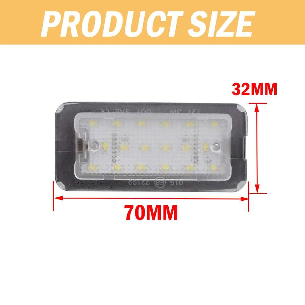 2x Fits For Fiat 500 / Abarth 500 2007-2020 CANbus Xenon White Led Number License Plate Lights