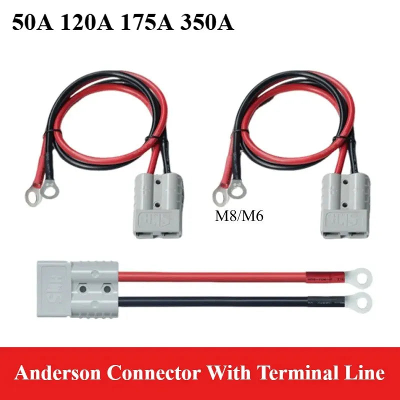 350A Plug Connector With M8 M6 Terminal Line 600V 4-50 Square 175A120A 50A Male Female Rechargeable Battery Connector
