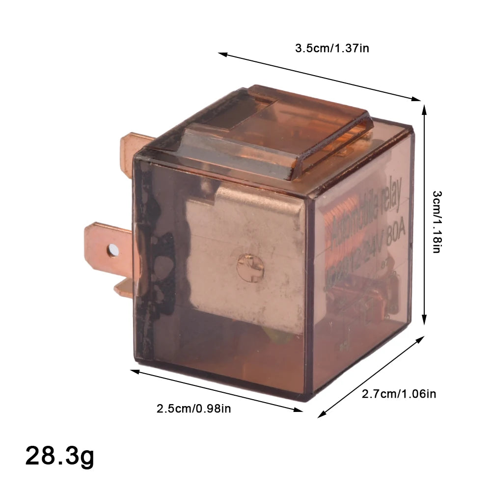 DC 12V 24V Waterproof Automotive Relay 5Pin SPDT Car Control Device 80A 100A Car Relays High Capacity Switching