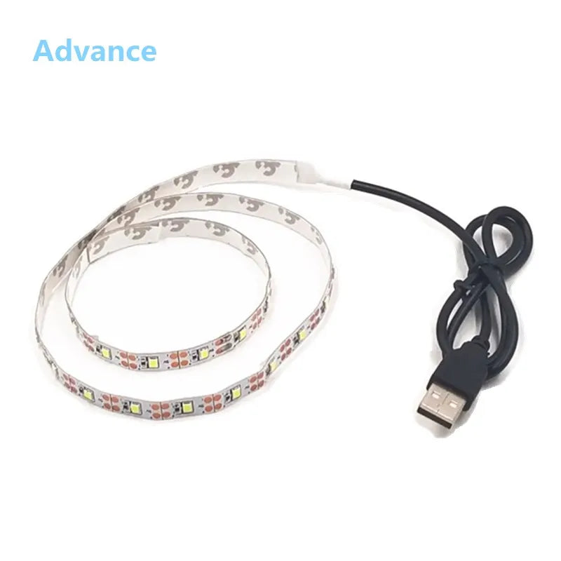 5M USB LED Strip Light 5V 3528 1 Meter 5 Meter Yellow Cool White Pink Green Blue Red SMD Ribbon Ceiling Cabinet Light Waterproof