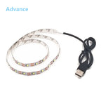 5M USB LED Strip Light 5V 3528 1 Meter 5 Meter Yellow Cool White Pink Green Blue Red SMD Ribbon Ceiling Cabinet Light Waterproof