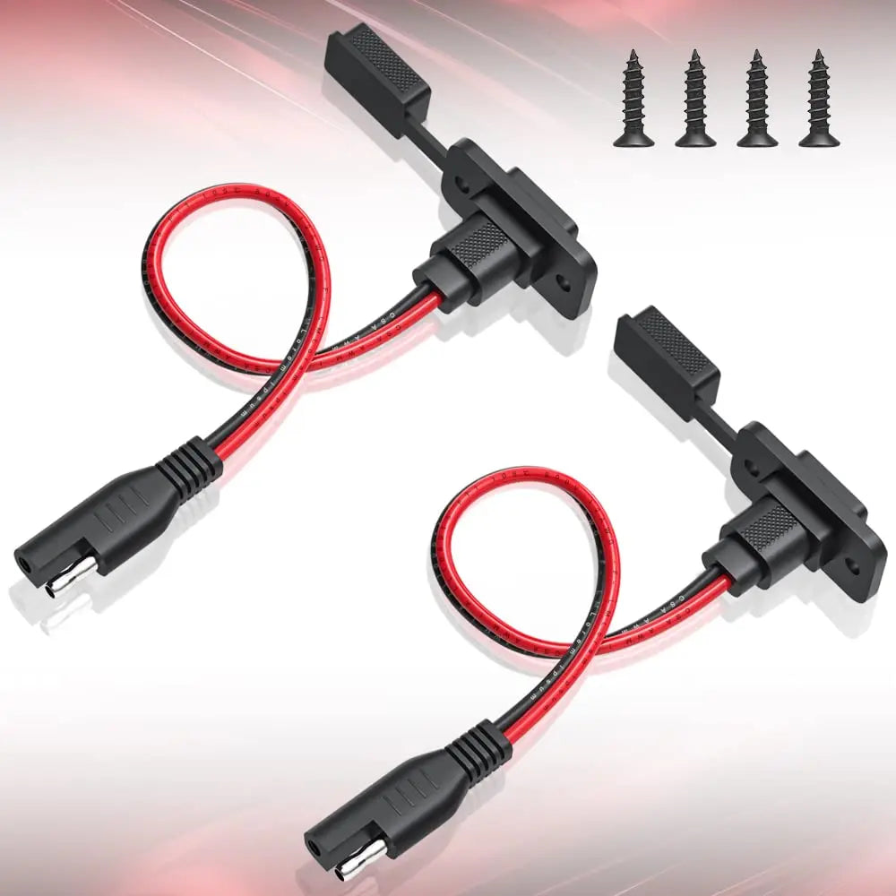 Gadpow 30CM 12AWG SAE Cable Connector Car Battery Expansion Bidding Embedded Plug Socket for Solar Generator Battery Charger