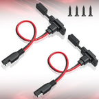 Gadpow 30CM 12AWG SAE Cable Connector Car Battery Expansion Bidding Embedded Plug Socket for Solar Generator Battery Charger