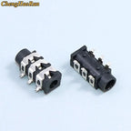 PJ Series 3.5mm Stereo Female Socket with Screw Audio Headphone Jack 3P Vertical Double Channel Connector 393 358 313 306（1-20）