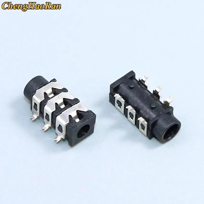 PJ Series 3.5mm Stereo Female Socket with Screw Audio Headphone Jack 3P Vertical Double Channel Connector 393 358 313 306（1-20）
