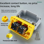 1/2/3/4/5 Hole Button Switch Control Box Button Emergency Stop Dustproof Waterproof IP65 Button Thickened Yellow Gray
