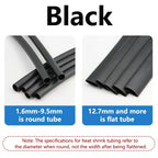 1/2/3M Heat Shrink Tube with Glue 1.6mm - 50mm Black Dual Wall Adhesive Lined Polyolefin Shrinkin Wrap Cable Protect Sleeving
