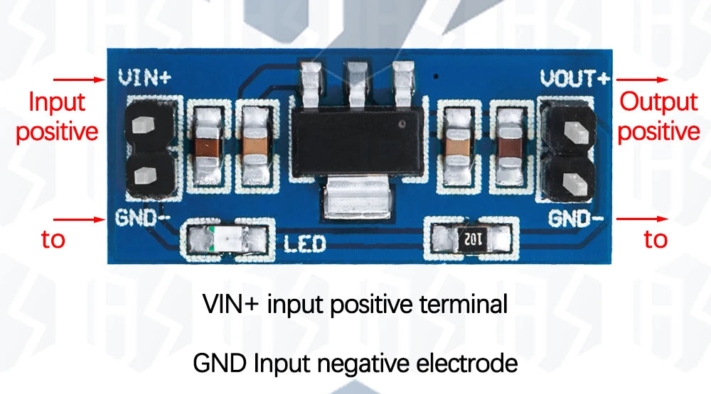 1PCS/5PCS High-Quality AMS1117-3.3 LDO Module: 5V to 3.3V DC-DC Step-Down (800mA Buck Regulator)