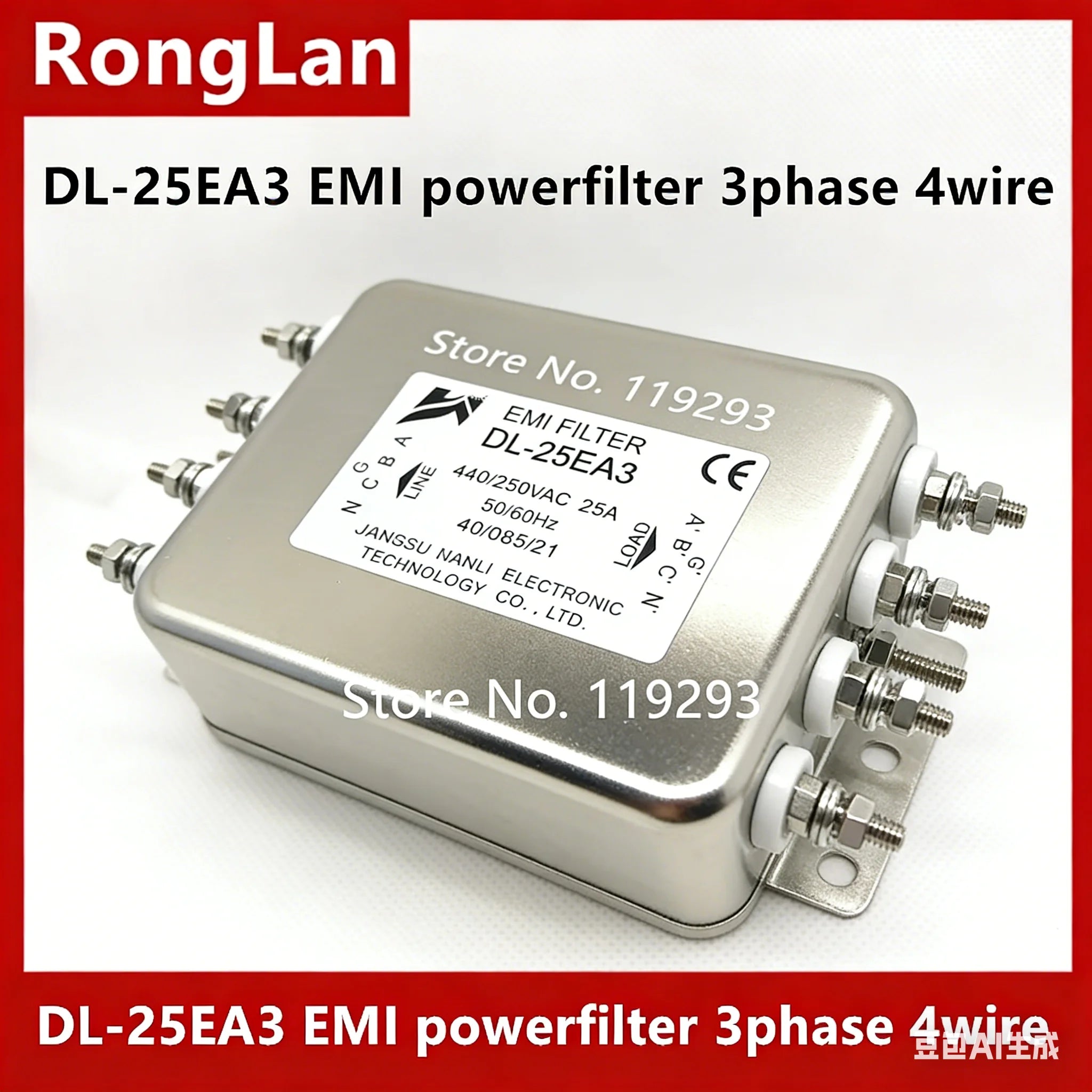 [ZOB] 100% NEW and original Jianli DL-25EA3 EMI Industrial grade power filter for three-phase four wire
