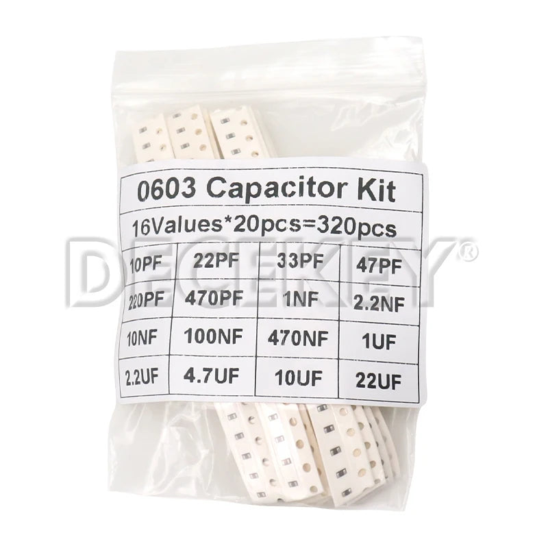 36Values 1pF-10uF Electronic Capacitor Set 1206 SMD Ceramic Capacitors Assortment Kit 22PF 47PF 22NF 100NF 2.2UF 4.7UF 0603 0805