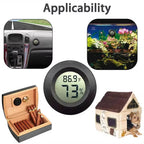 4PCS LCD Digital Thermometer Hygrometer Indoor Room Electronic Temperature Humidity Meter Sensor Gauge Weather Station Home ﻿