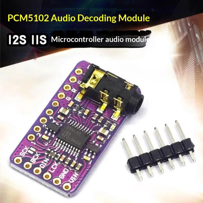 `PCM5102A Interface I2S DAC Decoder GY-PCM5102 I2S Player Module For Raspberry Pi PHAT Format Board Digital PCM5102 Audio Board