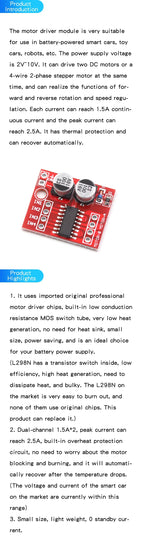 L298N motor driver board module DC stepper motor motor smart car robot accessories TB6612FNG