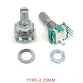 2/10PCSEC11 Rotary Encoder Digital Potentiometer, Plum Blossom, Half Axis, Five-Leg Handle Length 15MM 20MM