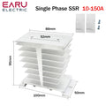 SSR-10DA SSR-40DA SSR 25A 60A 80A 100A 120A Three Phase SSR Solid State Relay DC Control AC 480V 5-32V Input Aluminum Heatsink