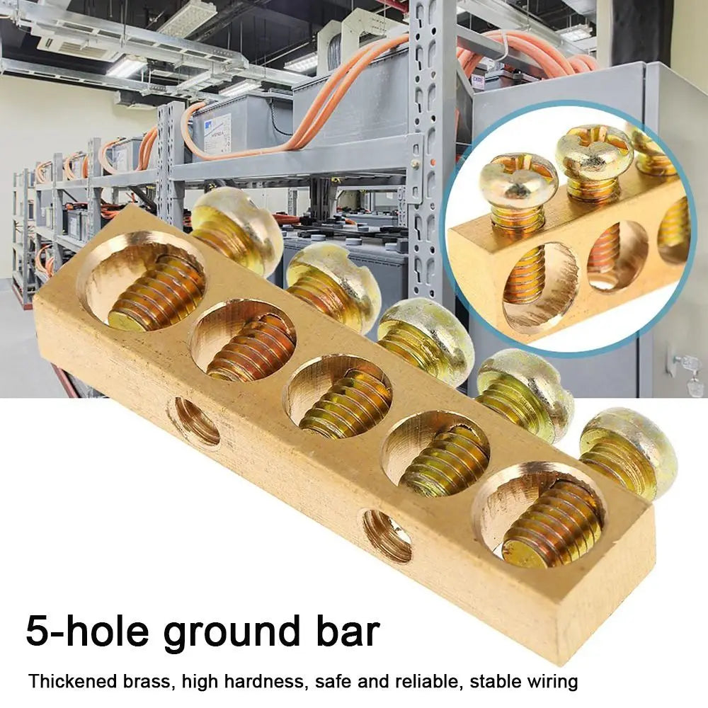 Grounding Bars Copper Wire Connector Multi-specification With Hole Screw Copper Bar Terminal Zero Ground Terminal Electrical