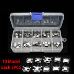 10 Types Each 5PCS Micro USB Female 4/5PIN DIP Type B SMT USB Connectors Jack Tail Sockect Plug Terminals For Diy repair MP3/4/5