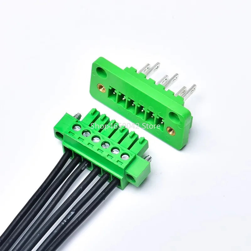 5sets 2EDGWB 5.08/15EDGWB 3.81 2/3/4/5/6/10/12Pin Wall Terminal Plug Type 5.08mm/3.81mm Pitch Connector Pcb Screw Terminal Block