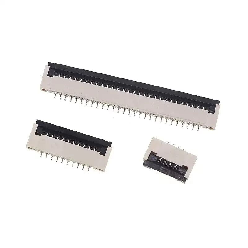 5Pcs 1.0mm Pitch FFC FPC Connector Socket Flip Type ZIF Flat Cable Connector 4/6/8/10/12/16/20/22/24/30 Pin SMD Adapter Kit