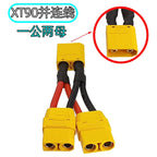 Y-type XT90 XT60 XT30 Lithium Battery Connector Cable 1 to 2 Parallel Line XT90 Male to Female Drone Power Charging Plug Wire
