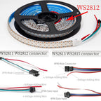 1-5M 144Leds/m WS2812B WS2813 WS2815 Led Strips 5050RGB Programmable Colored Running Flowing Led Strip Lights Led Ribbon DC5-12v
