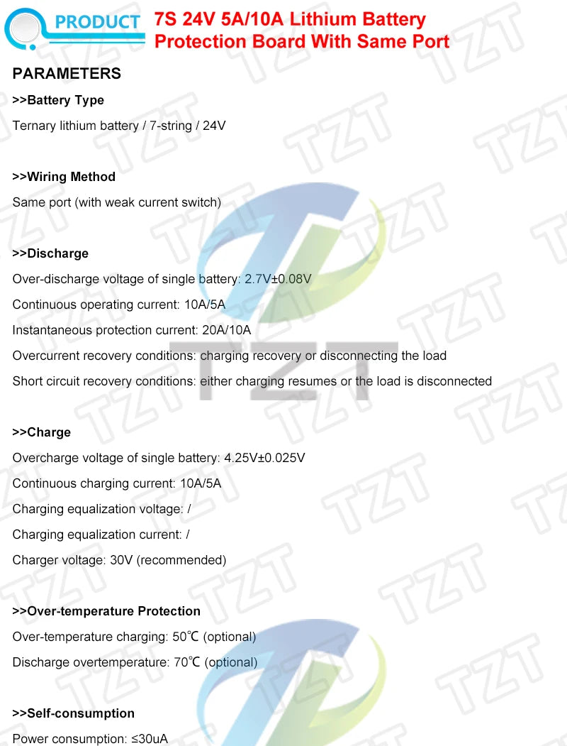 7S 24V 5A 10A BMS Protection Circuit Board Charge Protec Plates Charging Module for Lithium Battery Pack Power Bank E-bike