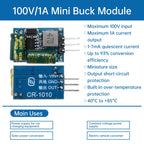 DC10-100V Step Down Power Module 24V 36V 48V 60V 72V to 3.3V 5V Buck Converter High Current 1A High Voltage Resistance