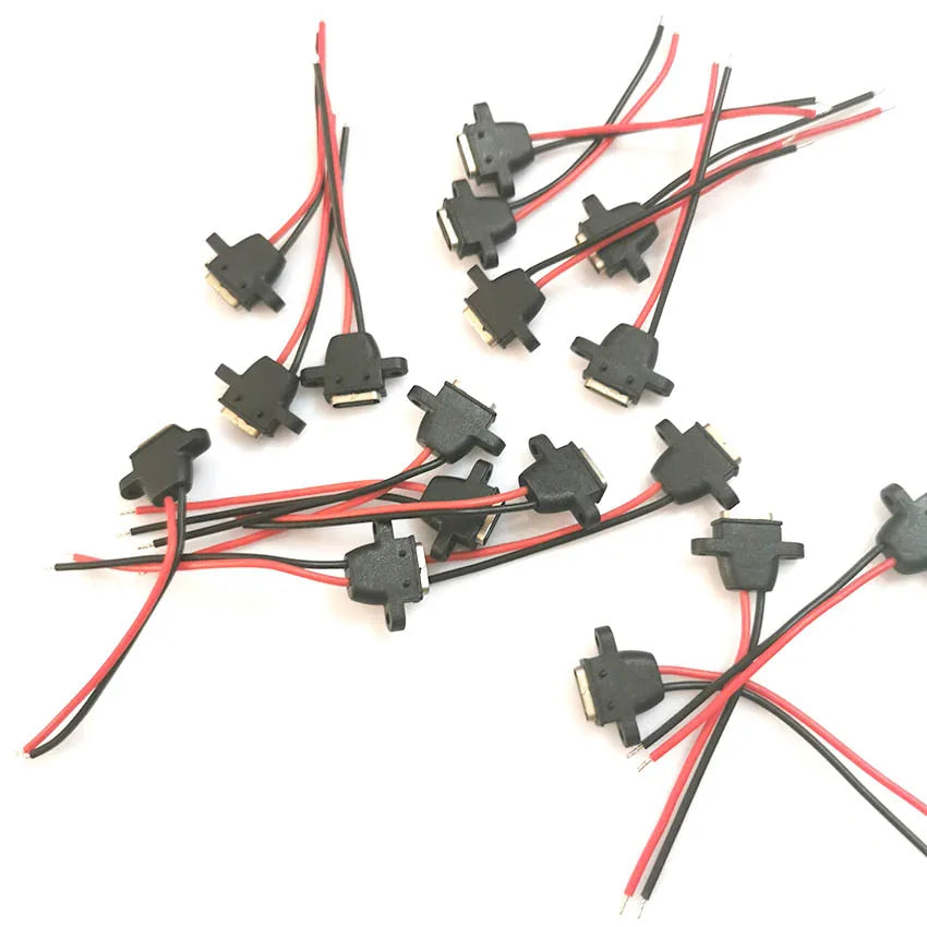 USB 3.1 Connector Type-C 2Pin SMD SMT Welding Wire Female Waterproof Female Socket Rubber Ring High Current Fast Charging Port