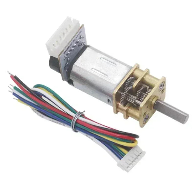 GA12 N20 Encoder DC 6V Mini Micro Metal Gear DC Motor Gearwheel High Torque 15 25 50 70 100 150 300 500 1500RPM 7PPR Hall Sensor