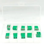 10pcs Box Jcase Fuse kit 20A/30A/40A Square Jcase Fuses Low Profile Box Shaped Fuse fusible for SUV Cars Trucks Boats Automotive