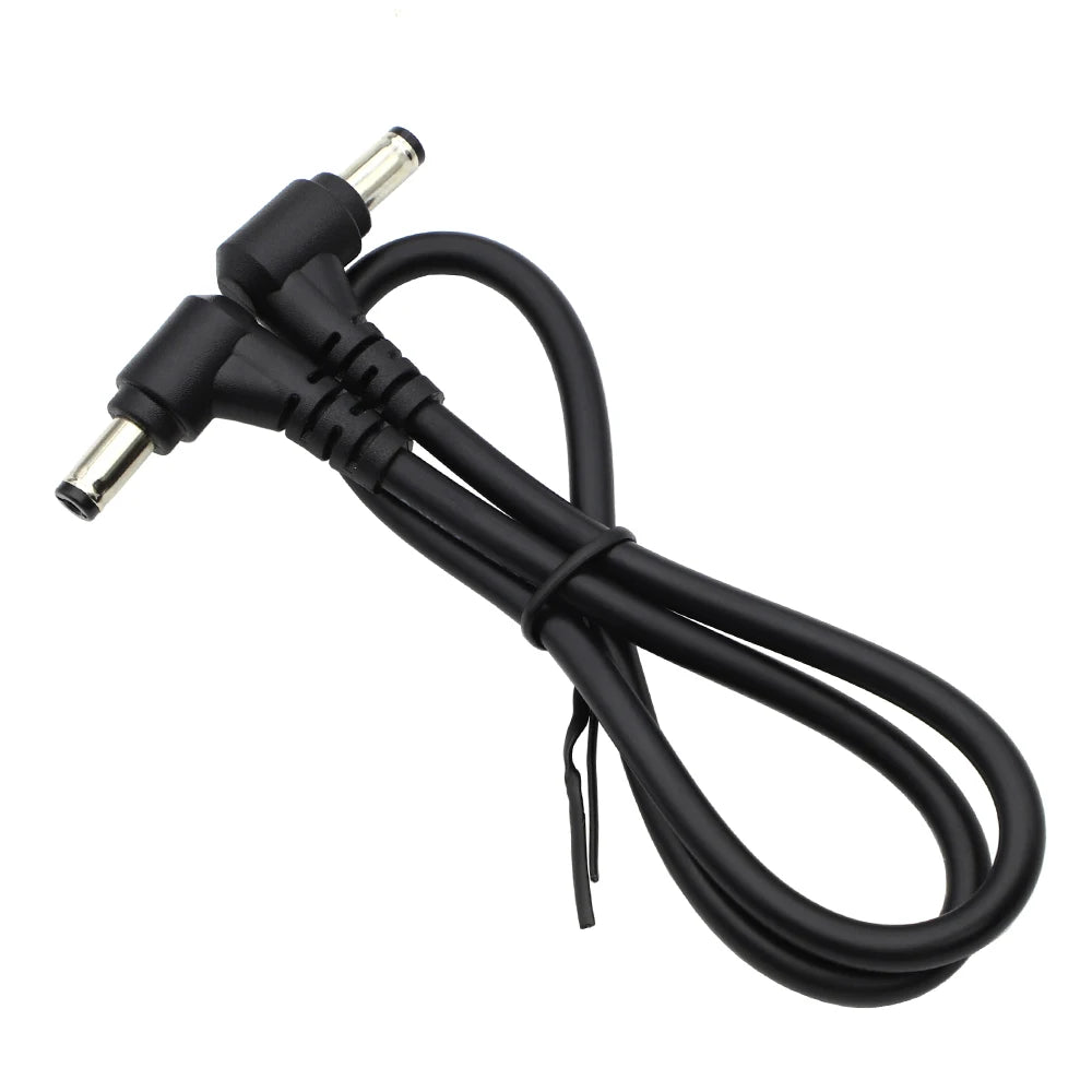 18AWG DC Power Plug 5.5x2.5mm / 5.5*2.1mm Male to Male 90 Right Angel Type Cable Connector 12V 10A Power Extension Cords
