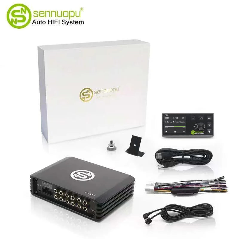 Sennuopu Car DSP Processor 4 Channel Amplifier 8 Channels Digital Sound Processors with LCD Remote Controller
