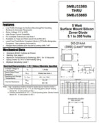 20PCS SMBJ5347B SMBJ5348B SMBJ5349B SMBJ5350B SMBJ5351B SMBJ5352B SMBJ5353B SMBJ5354B SMBJ5355B Zener Diodes 5W ZENERS SMB