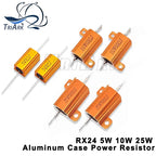 RX24 5W 10W 25W 0.01 ~ 30K Aluminum Power Metal Shell Case Wirewound Resistor 1 2 3 5 6 8 10 20 100 150 1K 10K 20K 30K 100K ohm