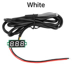 DC4-28V 0.28-inch Mini Two-Line Digital Thermometer Tester LED Display DS18B20 Waterproof Metal Probe -50 ℃~125 ℃
