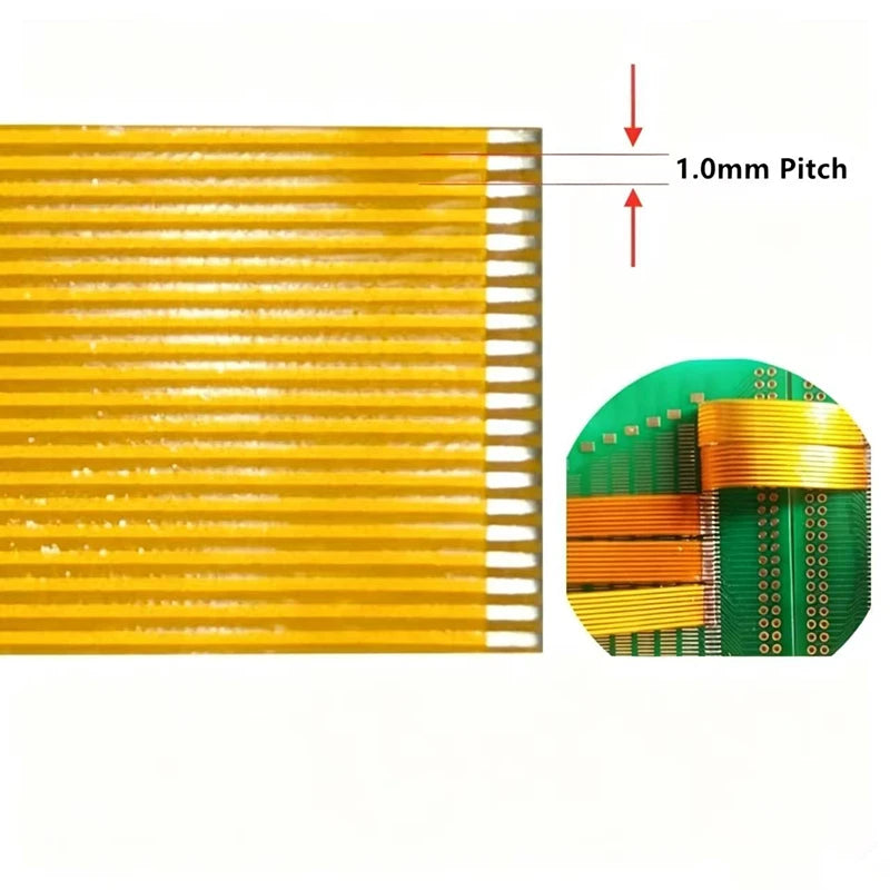 5Pcs Yellow FPC FFC Welding Type Flexible Flat Cable 1.0mm Pitch 3/4/5/6/7/8/9/10/11/12/14/16/18/20/22/24/26/28/30pin
