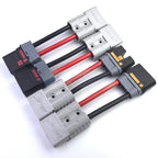 1PCS QS10P QS10 To Anderson 50A120A Patch Cord High Power Plug 6AWG 15CM 20CM 50CM