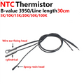 10pcs 3950 3435 3470 NTC 5K 10K 15K 20K 50K 100K 300MM Precision Epoxy Thermistor Temperature Sensor