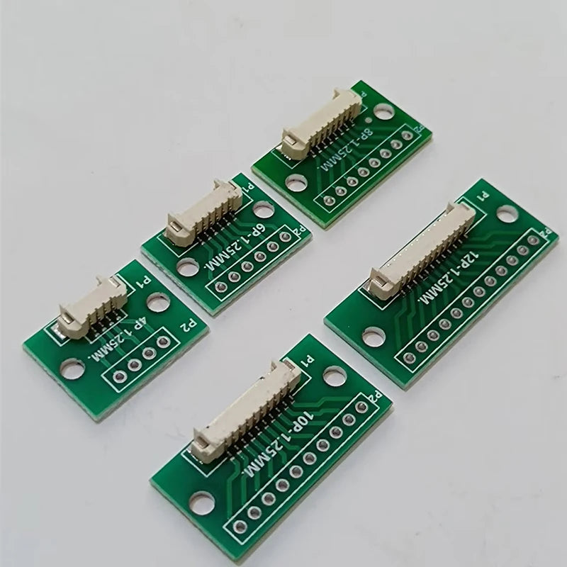 1/2/5pcs 1.25MM Pitch 4/6/8/10/12 FPC/FFC Adapter Connector 1.25 to 2.54 Circuit Board Horizontal Terminal Socket Test Board